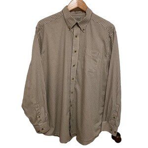 L.L. Bean Wrinkle Resistant Plaid Long Sleeve Button Down Men’s Size Large